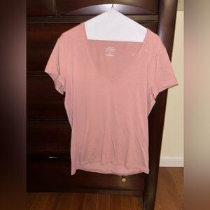 Banana Republic Light Pink V-Neck Tee